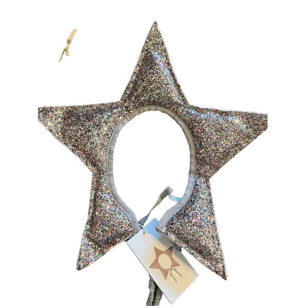 Colorful Chunky Glitter Star Headdress Kid Whimsical Costume Holiday Christmas